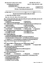 Đề kiểm tra giữa học kỳ I môn Hóa học Lớp 12 - Mã đề 132 - Năm học 2019-2020 - Trường quốc tế Á Châu